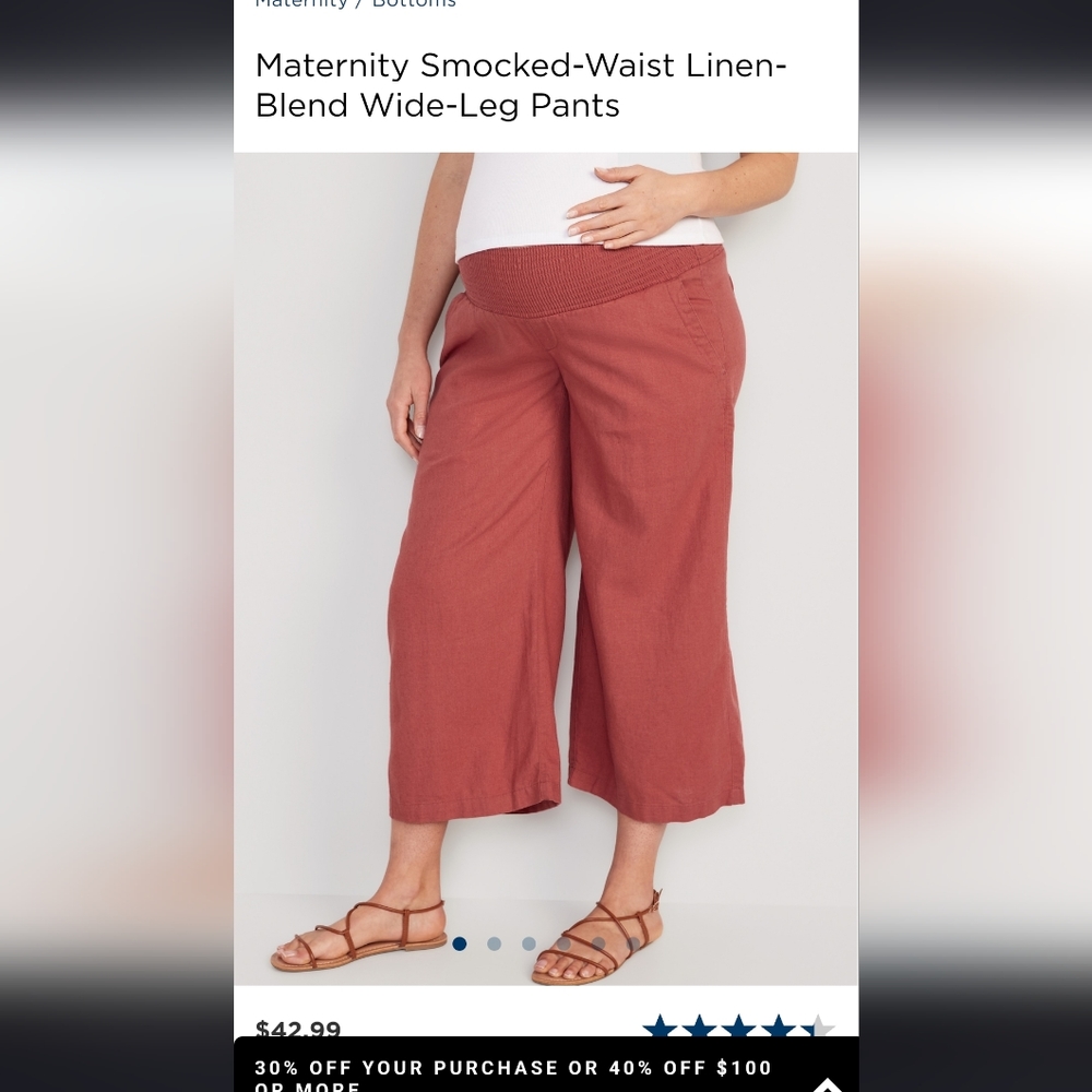 Old Navy Maternity Linen Pants XL